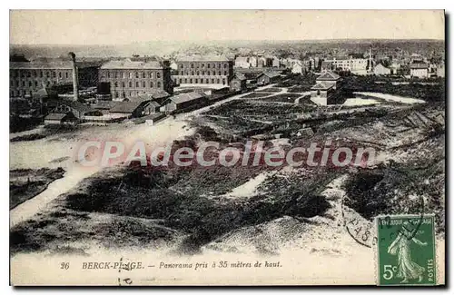 Cartes postales Berck Plage Panorama pris � 35 m�tres de haut