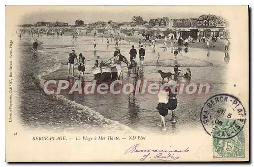 Cartes postales Berck Plage la plage � Mer Haute