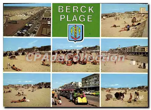Moderne Karte la Cote d'Opale Berck Plage Pas de Calais esplanade Parmentier et divers aspects de la plage