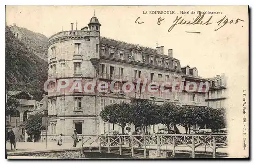 Cartes postales La Bourboule hotel de l'Etablissement