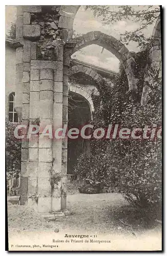 Cartes postales Auvergne Ruines du Prieure de Montperoux