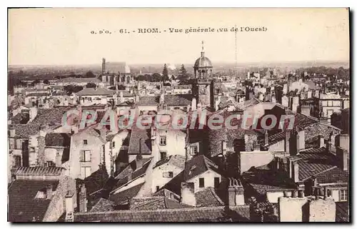 Cartes postales Riom Vue generale vu de l'Ouest