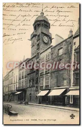 Ansichtskarte AK Puy de Dome Riom Tour de l'Horloge