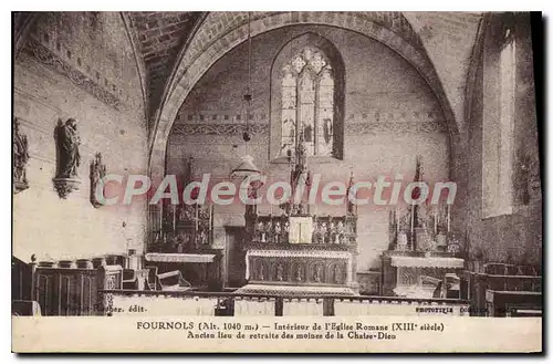 Cartes postales Fournols Interieur de l'Eglise Romane XIII siecle
