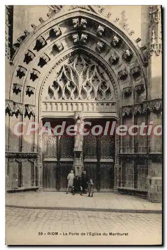 Ansichtskarte AK Riom La Porte de l'Eglise du Marthuret