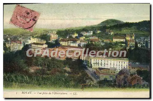 Cartes postales Royat Vue prise de l'Observatoire