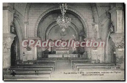 Ansichtskarte AK Puy de Dome Le Chambon Interieur de l'Eglise