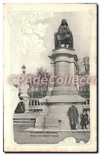 Cartes postales Clermont Ferrand Statue de Blaise Pascal