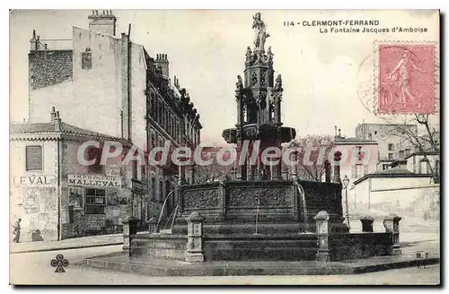 Cartes postales Clermont Ferrand La Fontaine Jacques d'Amboise