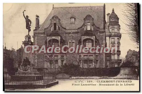 Cartes postales Clermont Ferrand Place Lamartine Monument de la Liberte