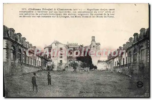 Cartes postales Chateau Feodal a Chazeron XIV siecle