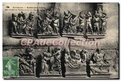 Cartes postales Auvergne Ardes sur Couze Bas relief de l'Eglise