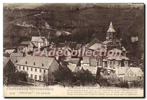 Ansichtskarte AK L'Auvergne Pittoresque Orcival vue generale