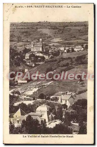 Ansichtskarte AK Saint Nectaire le casino la Vallee et Saint Nectaire le Haut