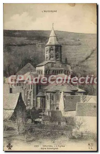 Ansichtskarte AK L'Auvergne Orcival l'Eglise Style Auvergnat