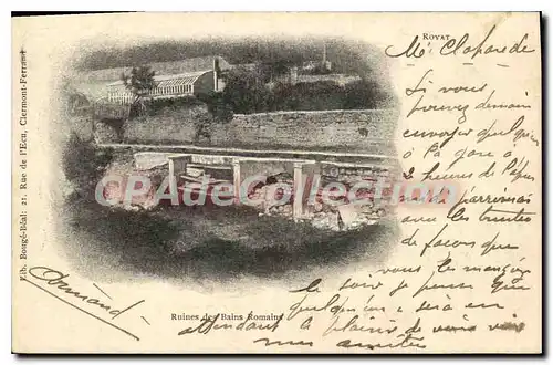 Cartes postales Royat Ruines des Bains Romains