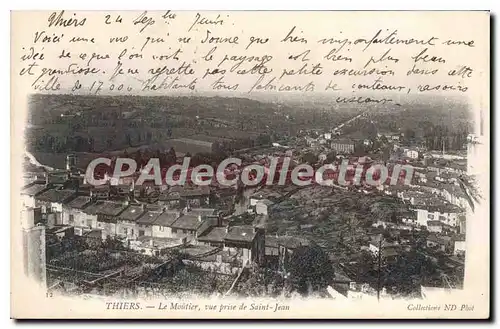 Cartes postales Thiers le Moutier vue prise de Saint Jean