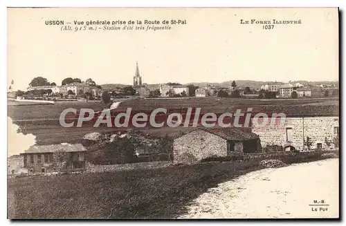 Cartes postales Vue generale prise de la route de St Pal le Forez Illustre station d'ete tres Frequentee