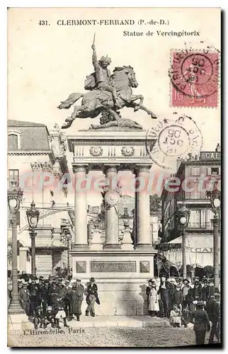 Cartes postales Clermont Ferrand P de D statue de Vercingetorix