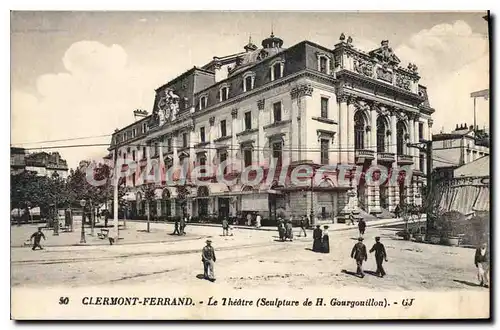 Cartes postales Clermont Ferrand le Theatre Sculpture de H Gourgouillon