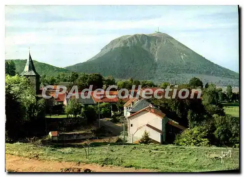 Moderne Karte L'Auvergne Pittoresque le Puy de Dome vu du village de Laschamps Puy de Dome
