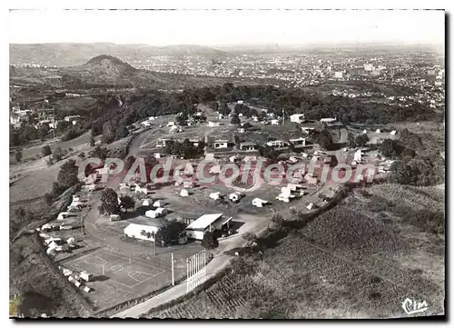 Moderne Karte Ceyrat P de D le Terrain de Camping panorama sur Clermont Ferrand vue aerienne