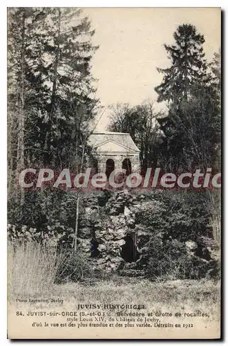 Cartes postales Juvisy Historique Juvisy sur orge S et O belvedere et Grotte de Rocailles ch�teau de juvisy