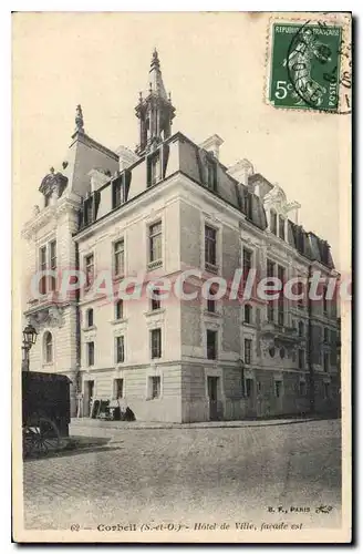 Cartes postales Corbeil S et O hotel de Ville Facade Est