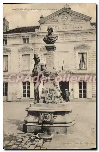 Cartes postales Longjumeau Monument Adolphe Adam hotel de ville