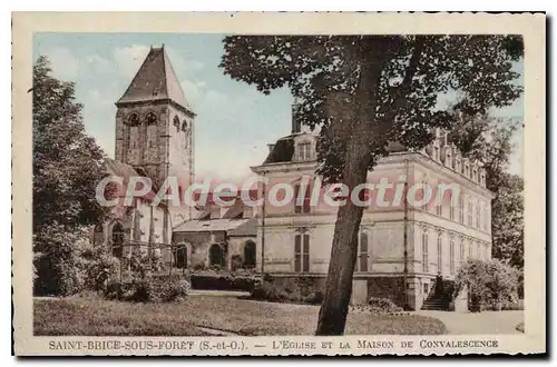 Cartes postales Saint Brice Sous Foret S et O l'Eglise et la maison de Convalescence