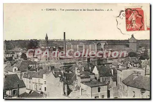 Ansichtskarte AK Corbeil vue panoramique et les Grands Moulins