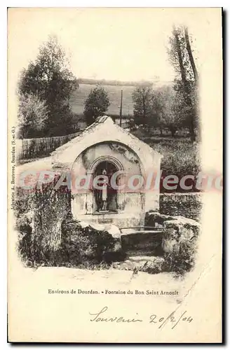 Cartes postales Environs de Dourdan fontaine du Bon Saint Arnoult