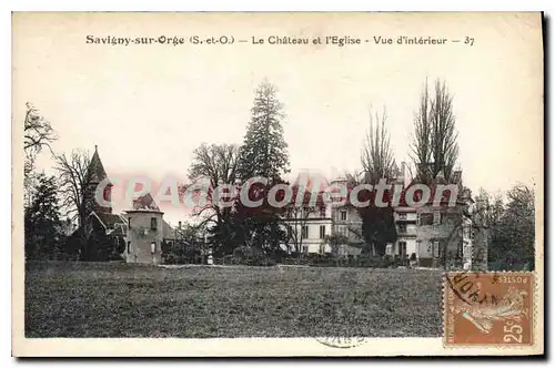 Ansichtskarte AK Savigny sur Orge S et O le chateau et l'eglise vue d'interieur