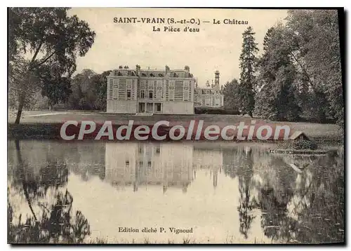 Ansichtskarte AK Saint Vrain S et O le chateau la Piece d'eau