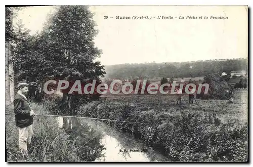 Cartes postales Bures S et O l'Yvette la peche et la Fenaison