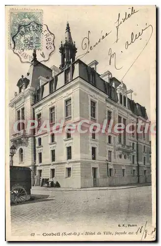Cartes postales Corbeil S et O hotel de Ville facade Est