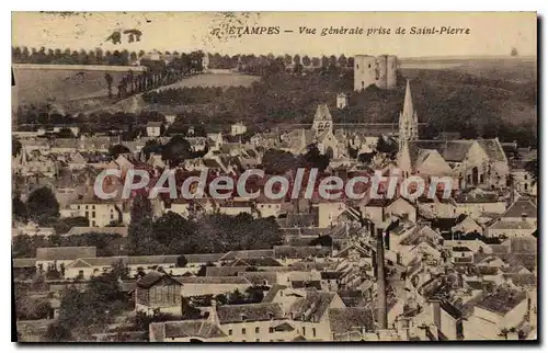 Cartes postales Etampes vue generale prise de Saint Pierre