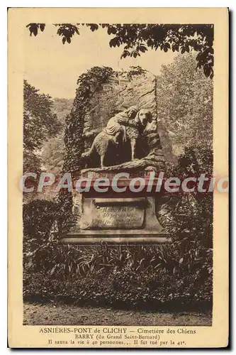 Ansichtskarte AK Asnieres Pont de Clichy Cimetiere des Chiens