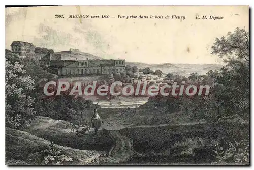 Cartes postales Meudon vers 1800 Vue prise dans le bois de Fleury