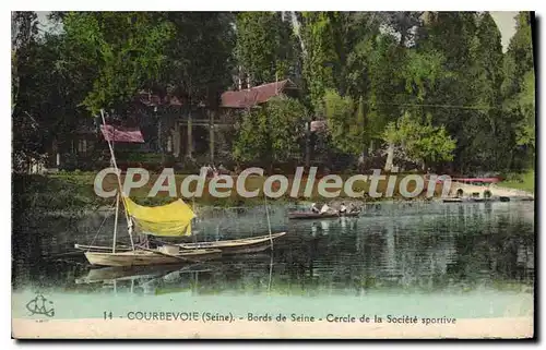 Cartes postales Courbevoie Bords de Seine Cercle de la Societe sportive