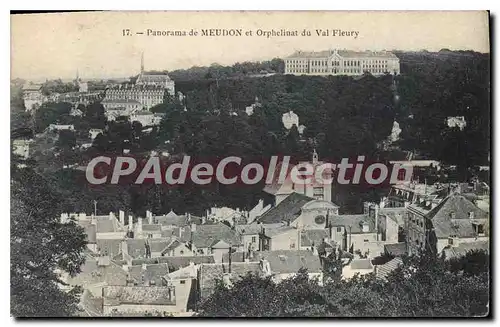 Cartes postales Panorama de Meudon et Orphelinat du Val Fleury