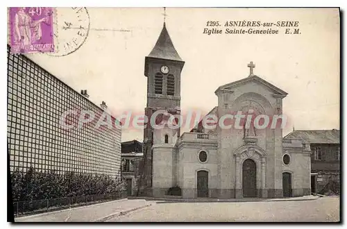 Ansichtskarte AK Asnieres sur Seine Eglise Sainte Genevieve