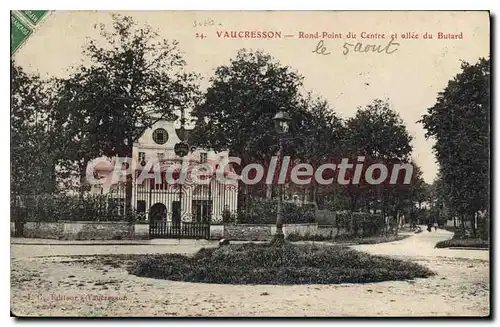 Cartes postales Vaucresson Ront point du Centre et allee du Butard