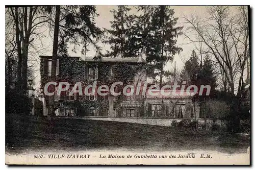 Cartes postales Ville d'Avray La Maison de Gambetta vue des Jardins