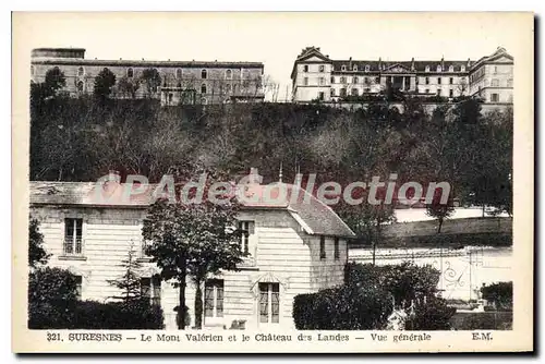 Cartes postales Suresnes Le Mont Valerien et le Cahteau de Landes Vue generale