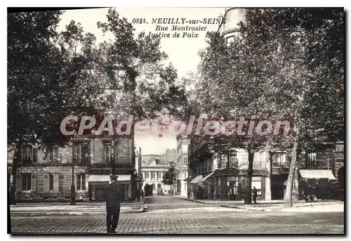 Cartes postales Neuilly sur Seine Rue Montrosier et Justice de Paix