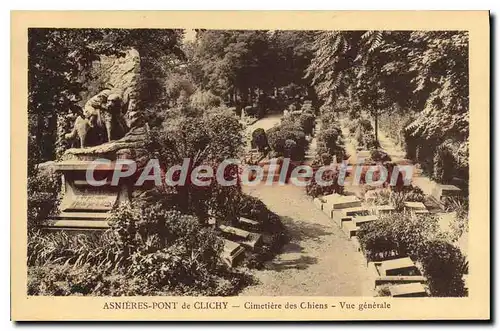 Ansichtskarte AK Asnieres Pont de Clichy Cimetiere des Chiens Vue generale