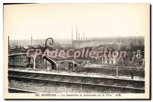 Cartes postales Suresnes La Passerelle et Panorama de la Ville