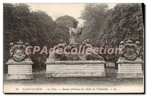 Cartes postales Saint Cloud Le Parc Anciens Frontons du Palais de l'Industrie