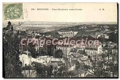 Ansichtskarte AK Meudon Vue generale vers Paris